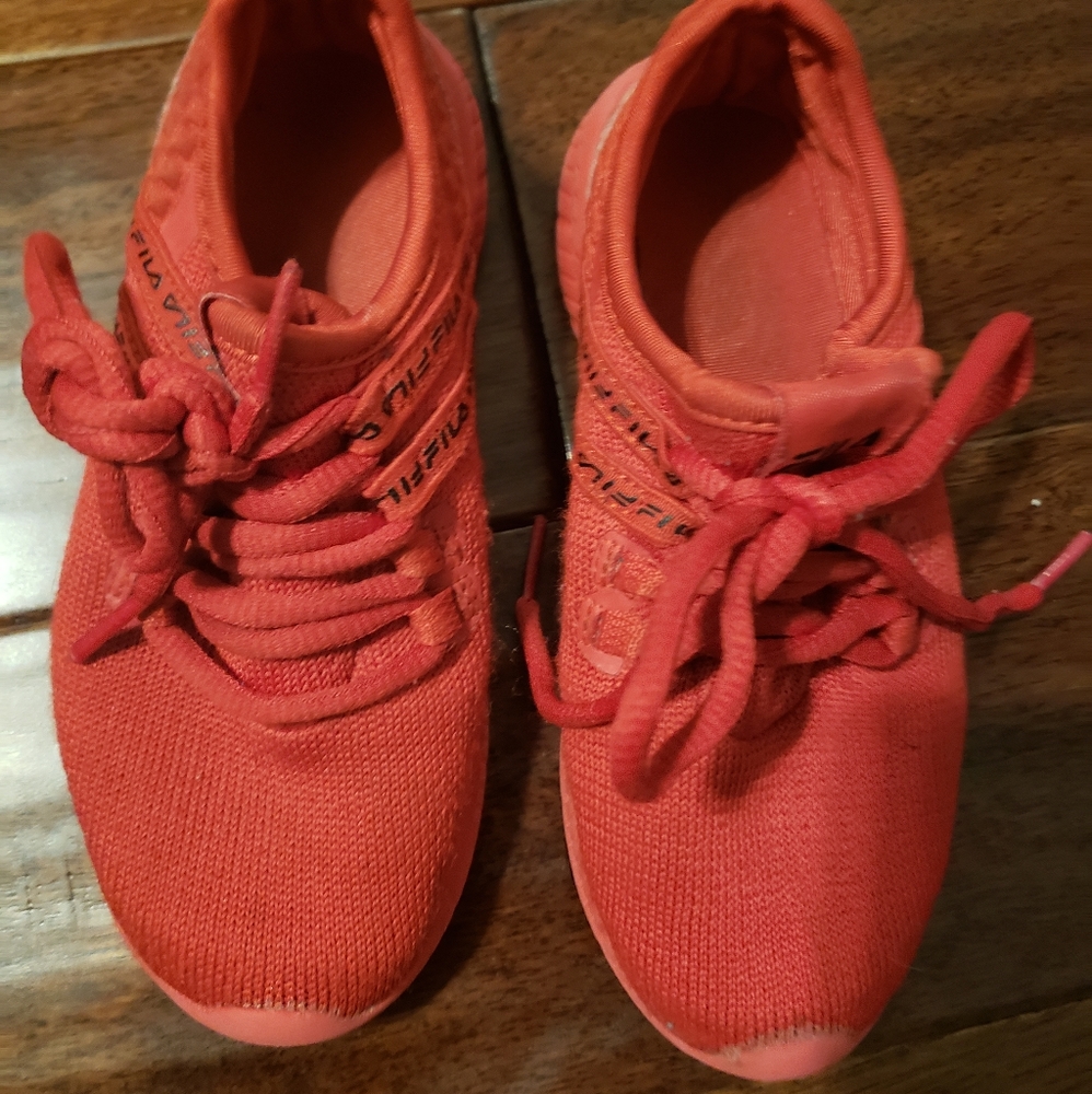 Boys Red & Black Filas